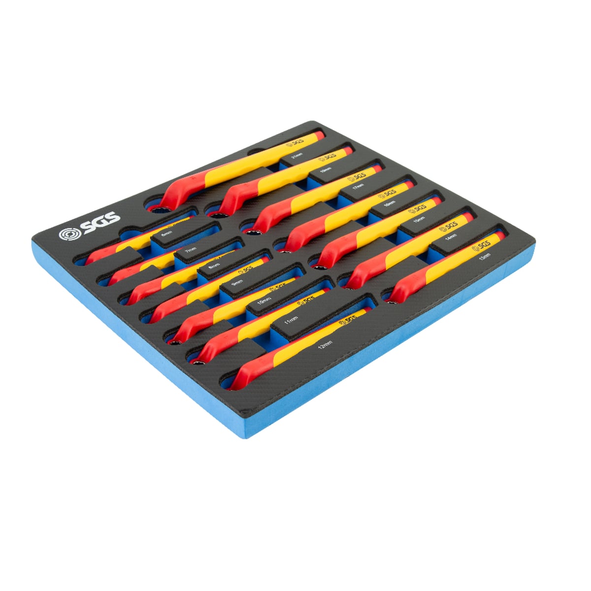 SGS 14pc VDE Insulated Ring End Spanner Set | 6mm-21mm | Foam Insert